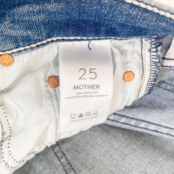 Mother The Insider Crop Step Fray Jeans in Sorry I'm Staring 25 NWT - Picture 10 of 11